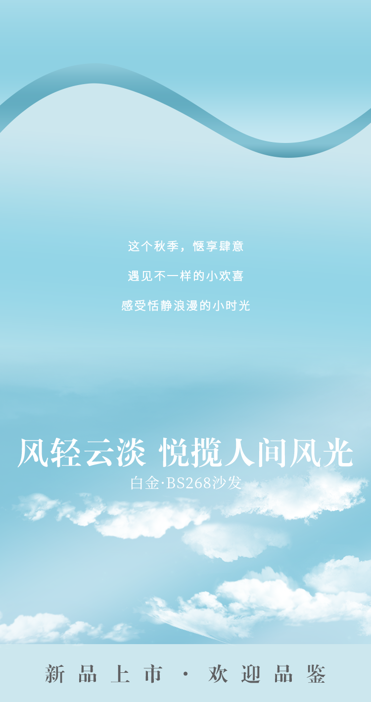 {新品上市 | BS268沙发} 风轻云淡，悦揽人间风光