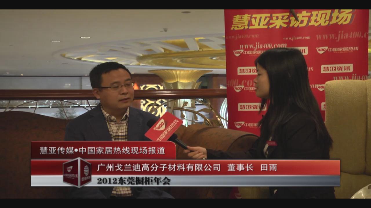 广州戈兰迪高分子材料有限公司董事长田雨接受采访