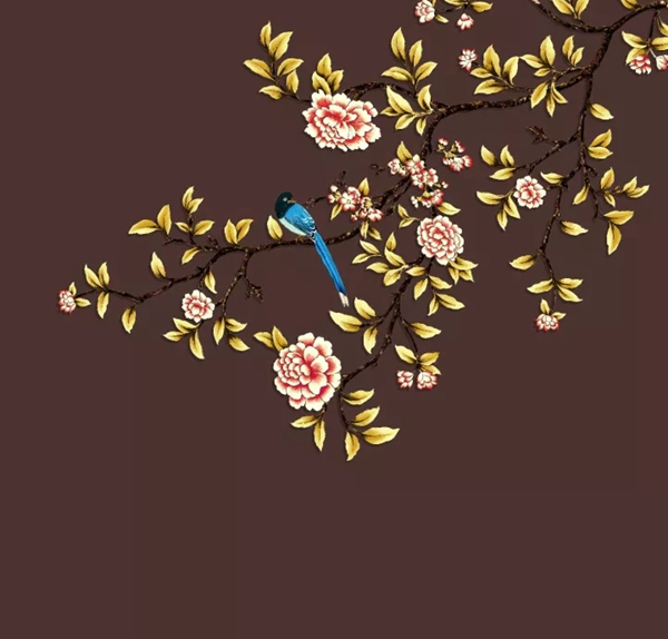 鸿棉原创手绘墙布 它懂你家的独一无二