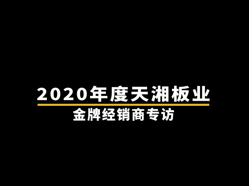 2020年度天湘板业金牌经销商专访