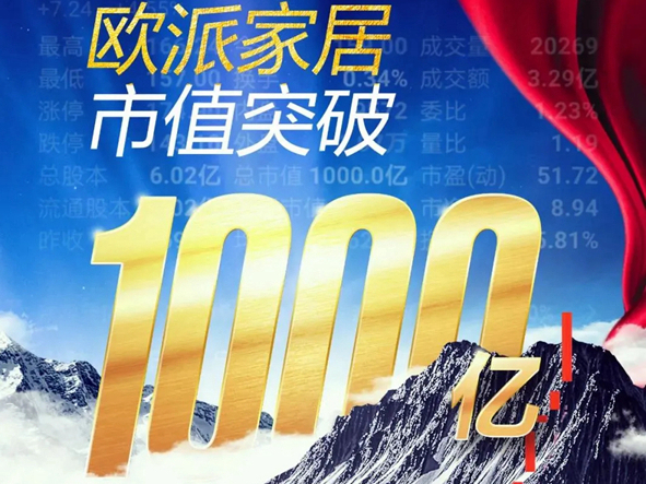 欧派家居市值突破千亿
