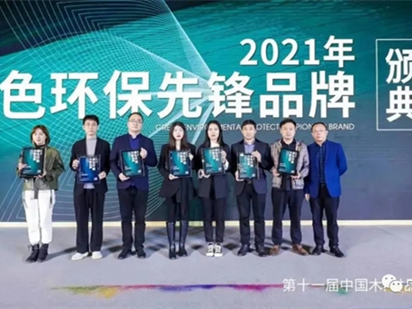 中天家居斩获“2021年度绿色环保先锋品牌”奖