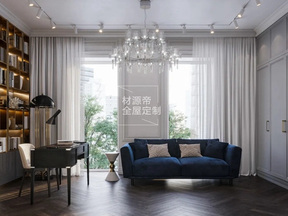 材源帝原木门气场全开，奢华新美式