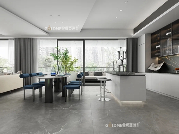 金牌亚洲瓷砖：120㎡现代轻奢，舒适与格调并存