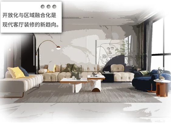 宏陶陶瓷|拒绝「大众脸」，给客厅做做加减法