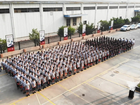 帝奥斯门窗举办国庆升旗仪式