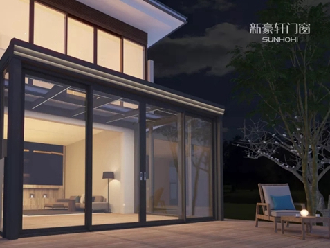 新豪轩门窗神仙设计|夜里会发光的阳光房！