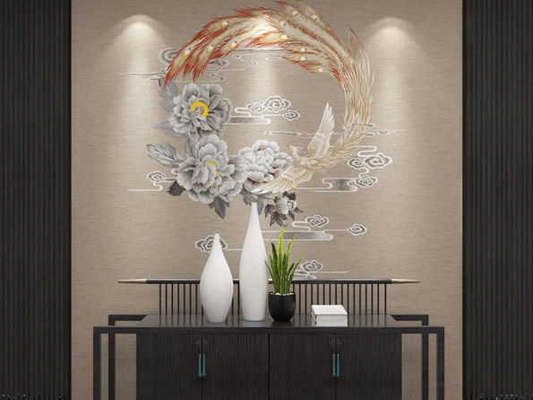 乾庄刺绣丨新品赏析，中秋遇上花好凤鸣月圆！