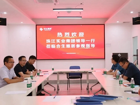 珠江实业集团考察组莅临合生雅居全屋定制总部参观指导