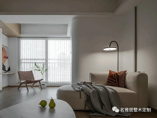 名雅居全屋 | 130㎡极简自然风，方圆交错，木白有序！