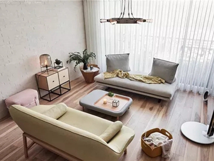 今锐大家居|100㎡的两室一厅，极简也可以很浪漫！