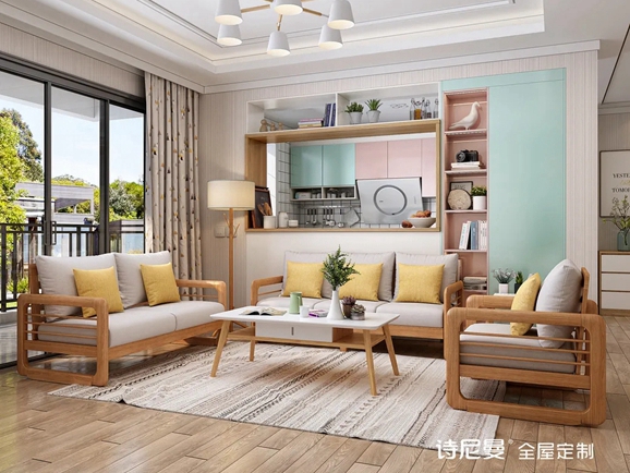 诗尼曼全屋定制|135㎡两房两厅，颜值在线，老婆大呼喜欢！