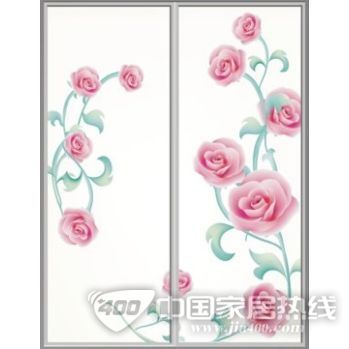 彩绘艺术移门 百里蔷薇180A