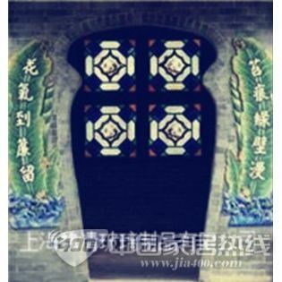 彩绘玻璃中式彩窗