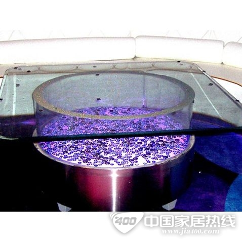 玻璃园型茶几