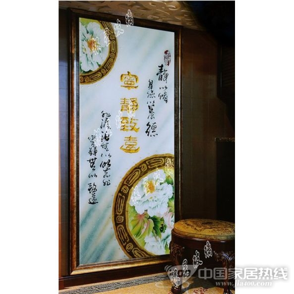 艺术玻璃玄关 YX-GXG-013