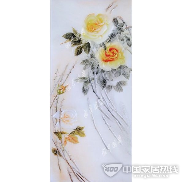 艺术玻璃玄关 YX-GXG-007