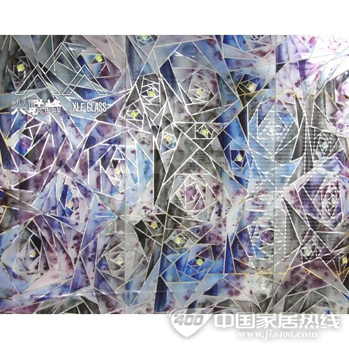 紫色风格新概念艺术玻璃