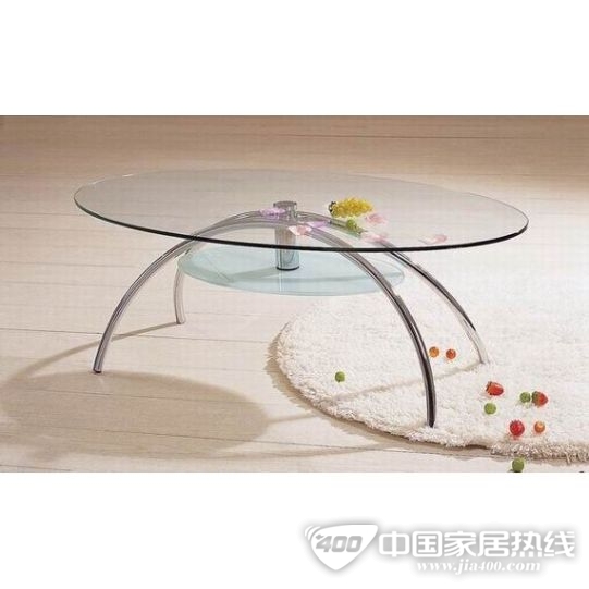 现代五金玻璃茶几 SC-5217