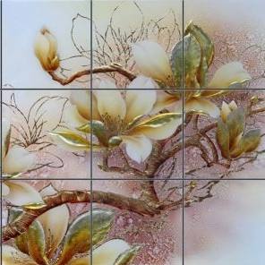  点亮 亮点艺术玻璃产品推荐-电视背景墙-吉品玉兰YG1632