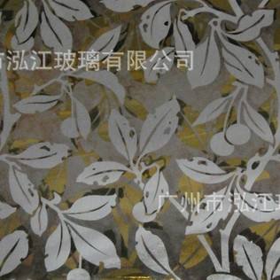 大嘉诺艺术玻璃产品推荐-砂雕彩绘系列-橄榄枝(局部）B0104