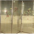 益友鸣艺术玻璃产品推荐-艺术屏风-桃红月圆MSC12008