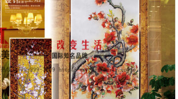 嘉佳美艺术玻璃产品推荐-过道背景墙-开品笑FY-1144