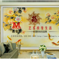 嘉佳美艺术玻璃产品推荐-电视背景墙-万福FY-1219