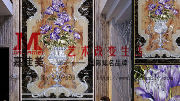 嘉佳美艺术玻璃产品推荐-过道背景墙-一生一世FY-1340