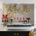嘉佳美艺术玻璃产品推荐-电视背景墙-荣华金饰FY-1378