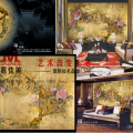 嘉佳美艺术玻璃产品推荐-沙发背景墙-平安福FY-1103