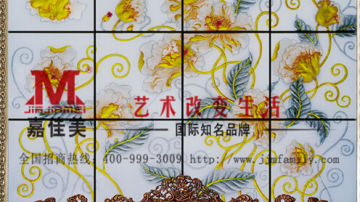 嘉佳美艺术玻璃产品推荐-亮玻居背景墙-达芬奇之恋BGH-1213