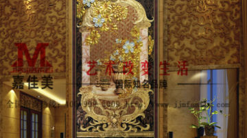 嘉佳美艺术玻璃产品推荐-豪华背景墙-酒店背景墙-罗马帝国FY-1346
