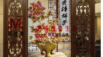 嘉佳美艺术玻璃产品推荐-过道背景墙-贵泽群芳FY-1308