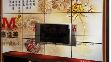 嘉佳美艺术玻璃产品推荐-电视背景墙-浣溪沙FY-1320