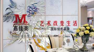 嘉佳美艺术玻璃产品推荐-亮玻居背景墙-伊丽莎白BGH-1219