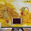 嘉佳美艺术玻璃产品推荐-电视背景墙-金凤冠群FY-1215