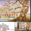 嘉佳美艺术玻璃产品推荐-电视背景墙-古木今FY-1122