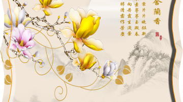 液压波浪边电表箱装饰画