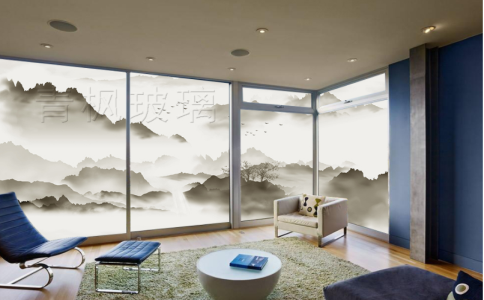 青枫玻璃-山水画安全夹丝玻璃