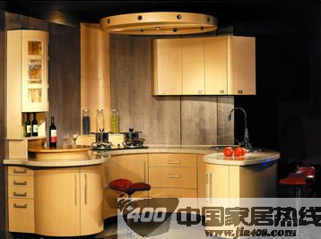 弧形橱柜 经典设计 打造厨房艺术品