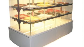 双面平顶面包展示柜