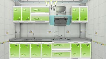 彩绘晶钢门橱柜4