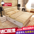 柏优 克诺斯邦板床 高箱 皮艺 婚床 1.8 1.5米 双人床 家具定做