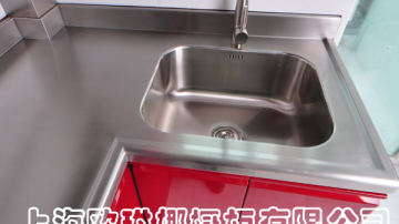 上海304不锈钢整体橱柜定做厨房厨柜厂家定制欧琳娜全不锈钢橱柜