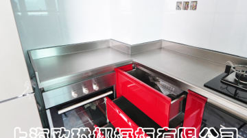 上海304不锈钢整体橱柜定做厨房厨柜厂家定制欧琳娜全不锈钢橱柜