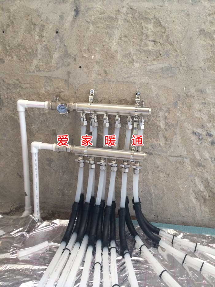 供应爱家暖通地面采暖专用分水器,管件管材