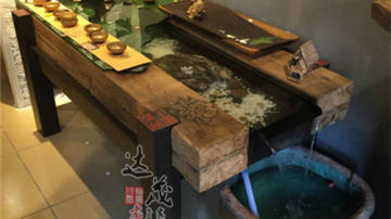 老船木茶桌椅组合功夫茶台泡茶台创意景观流水茶桌禅意茶艺桌