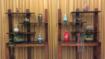 花架博古架红酸枝 多排实用实木博古架 小型老船木博古架置物架