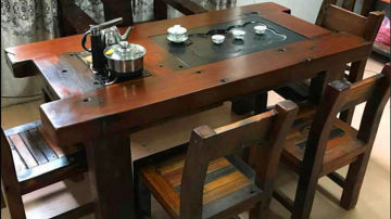 老船木茶台船木茶桌老船木茶几博古架船木沙发
